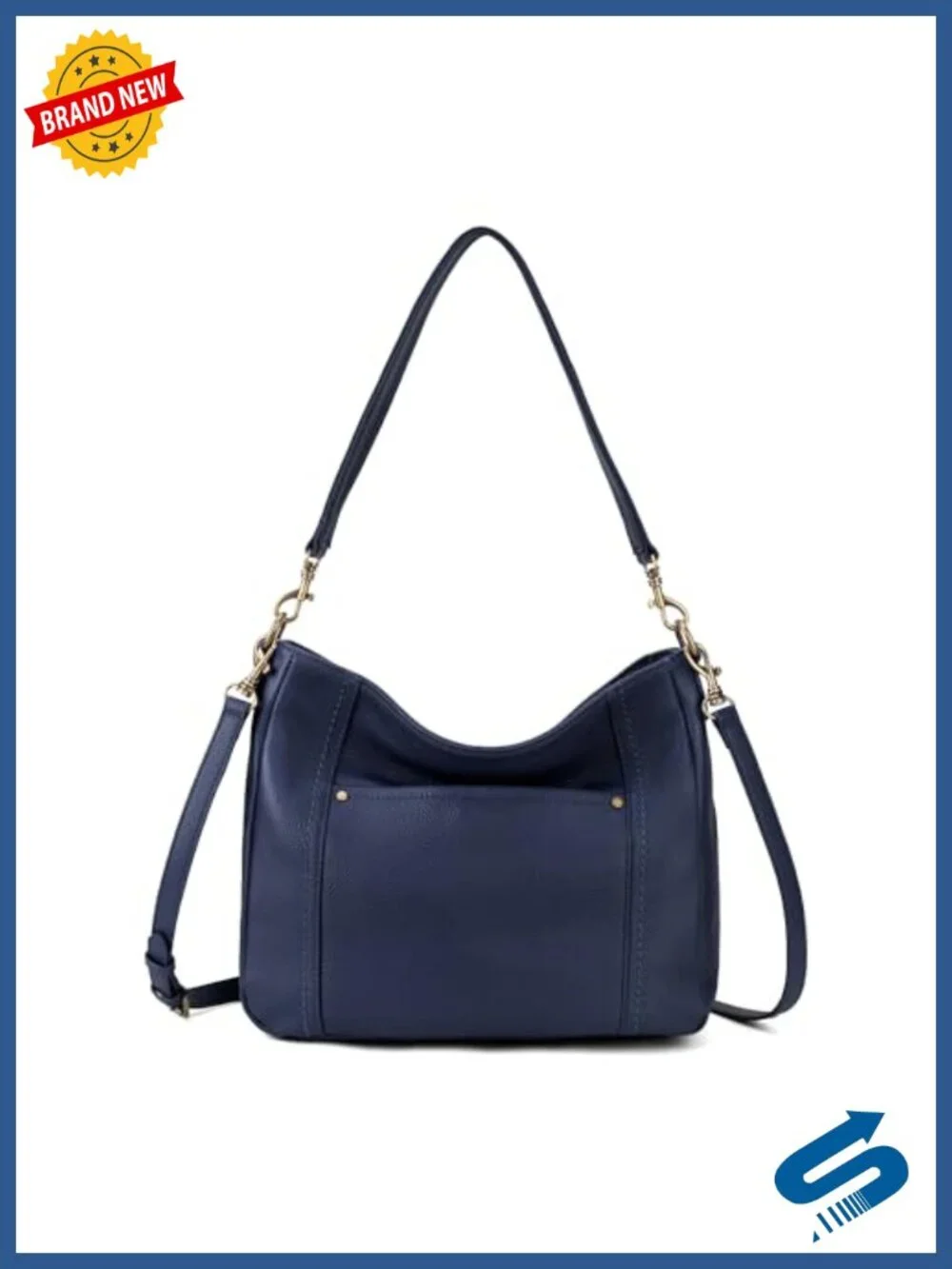 Genuine Leather Hobo Crossbody Bag Women Shoulder Purse Handbag 2 Straps Vintage